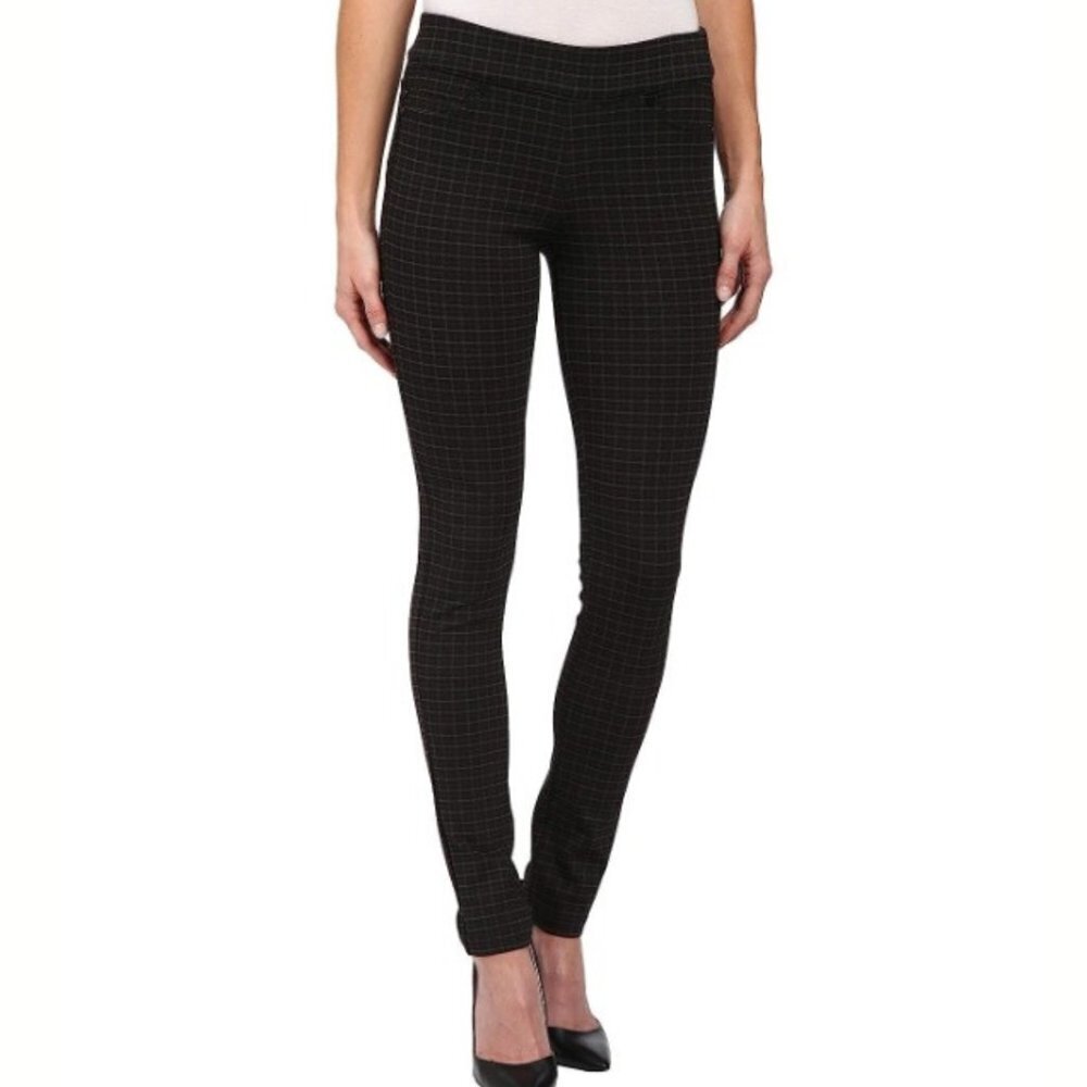 Liverpool Jeans Company Women's Tattersall Plaid Sienna Pull-On Ponte Legging- 6